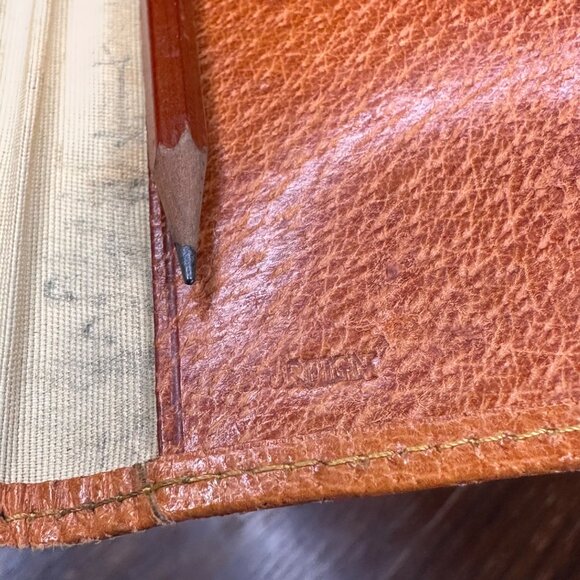 Vintage Pocket Book With Pencil Address book London 100% Pig Skin Wallet - Picture 9 of 16